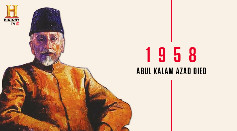 HISTORYTV18's tweet photo. #DidYouKnow Abul Kalam Ghulam Muhiyuddin adopted Azad (‘free’) as his pen name. He was independent India's 1st education minister. Under his leadership, the 1st Indian Institute of Technology was established. He passed away on #ThisDayInHistory. #AbulKalamAzad https://t.co/FV5JYLAyz9