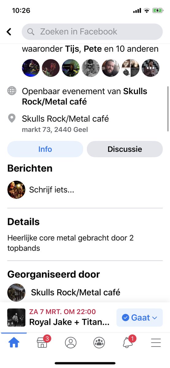 We team-up once again with our mates in Titans for our first gig of the year at Skulls Rock/Metal café Geel!
Since we are working hard behind the scenes to provide you guys with some new tunes, this will probably be the only show we 'll do before summer.
facebook.com/events/s/royal…