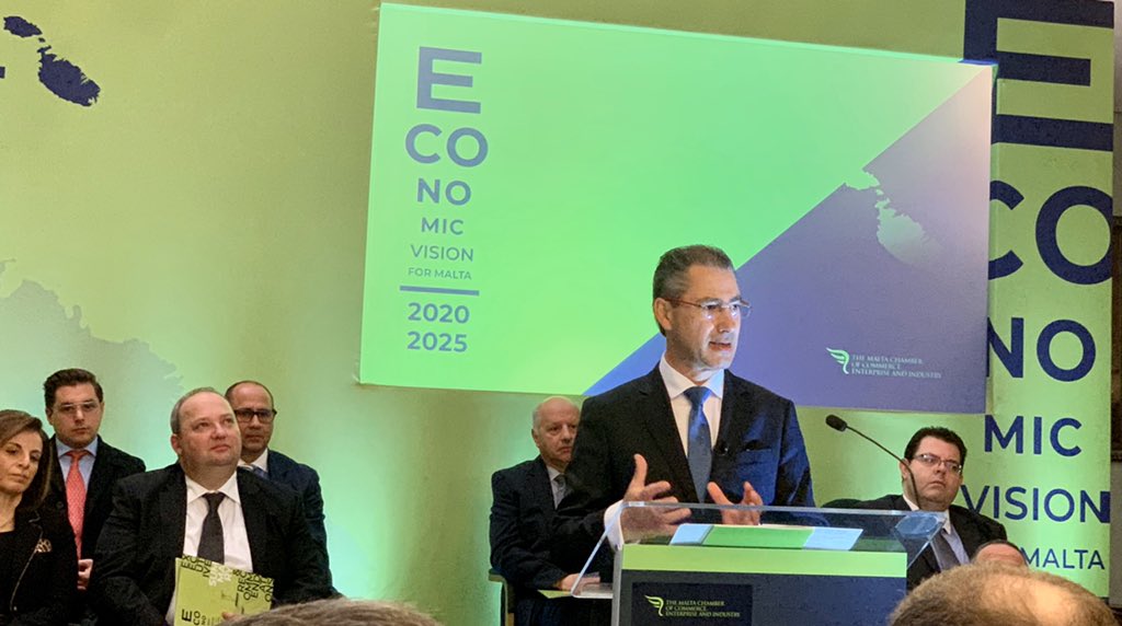 KurtFarrugia's tweet photo. The @MaltaChamber #economic vision 2020-2025 is an excellent blueprint which builds on the good that has been achieved, sheds light on what needs realigning. @maltaenterprise aligned with principles for sustainable growth that takes into account #environment and #social aspects. https://t.co/prwCh5RHuI