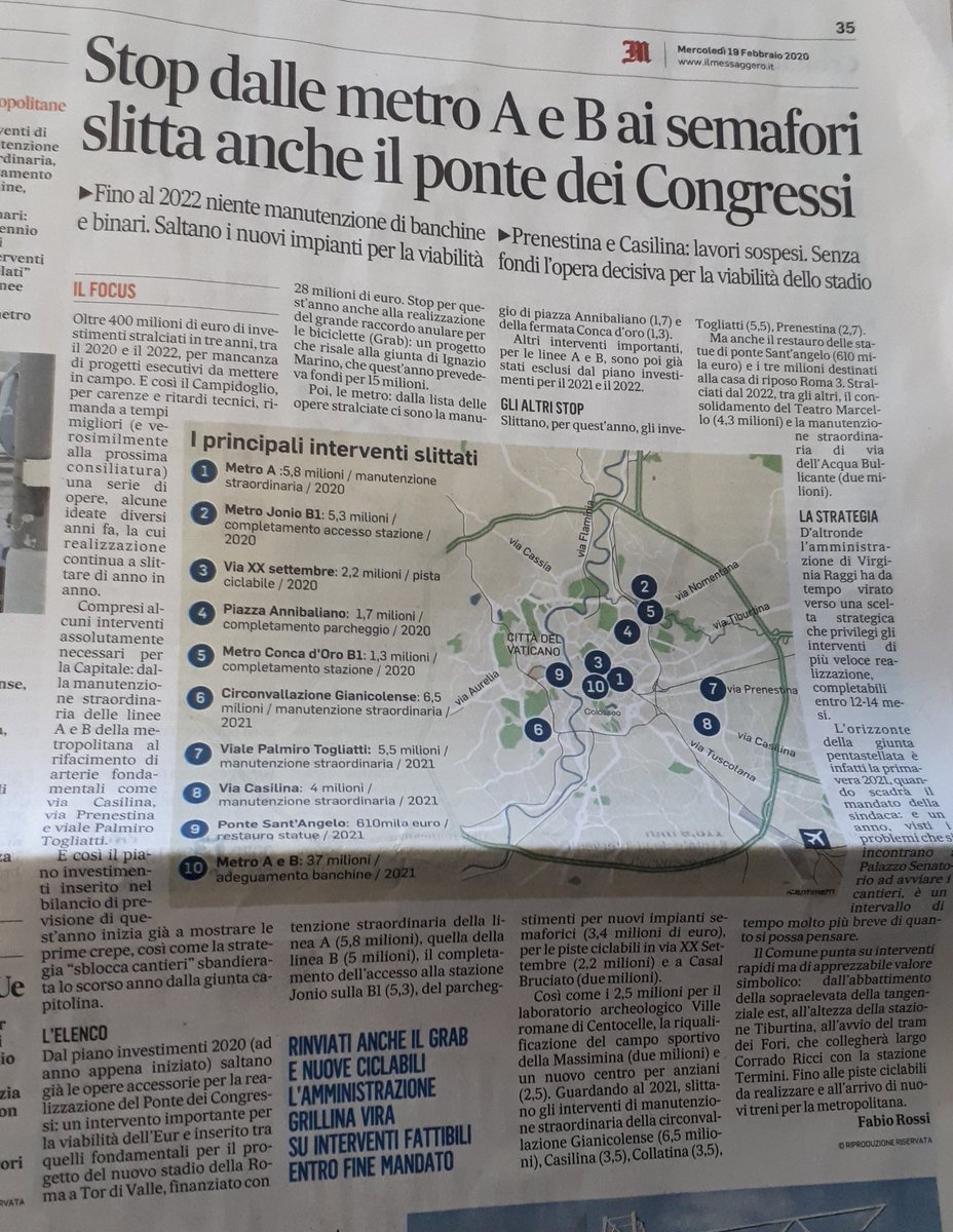 Assurdo. Salta ancora il <a href="/GRAB_Roma/">GRAB</a> malgrado le risorse siano già stanziate per la ciclabile più bella del mondo. La Giunta di <a href="/virginiaraggi/">Virginia Raggi</a> rinvia ancora un progetto proposto da <a href="/Legambiente/">Legambiente</a> e tante associazioni di cittadini