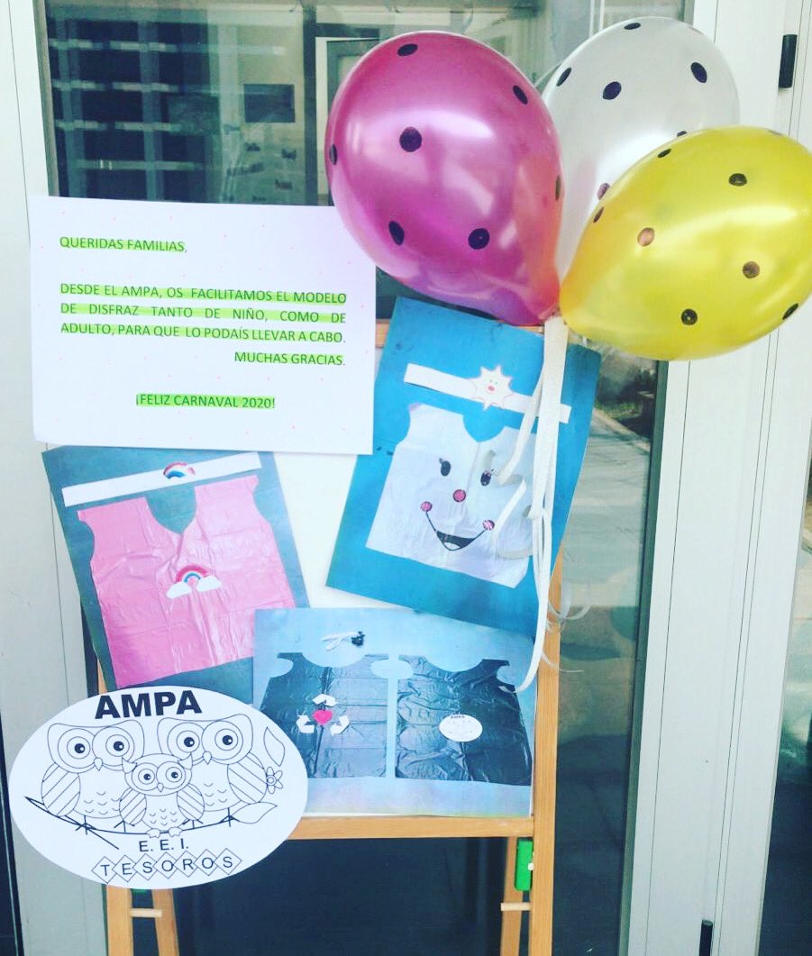 AMPAeeiTesoros's tweet photo. Después de mucho trabajo por fin entregamos los disfraces de carnaval!! Se deja circular para que conozcáis el día y lugar de entrega de los disfraces de adulto. https://t.co/tkjJHzNhzt