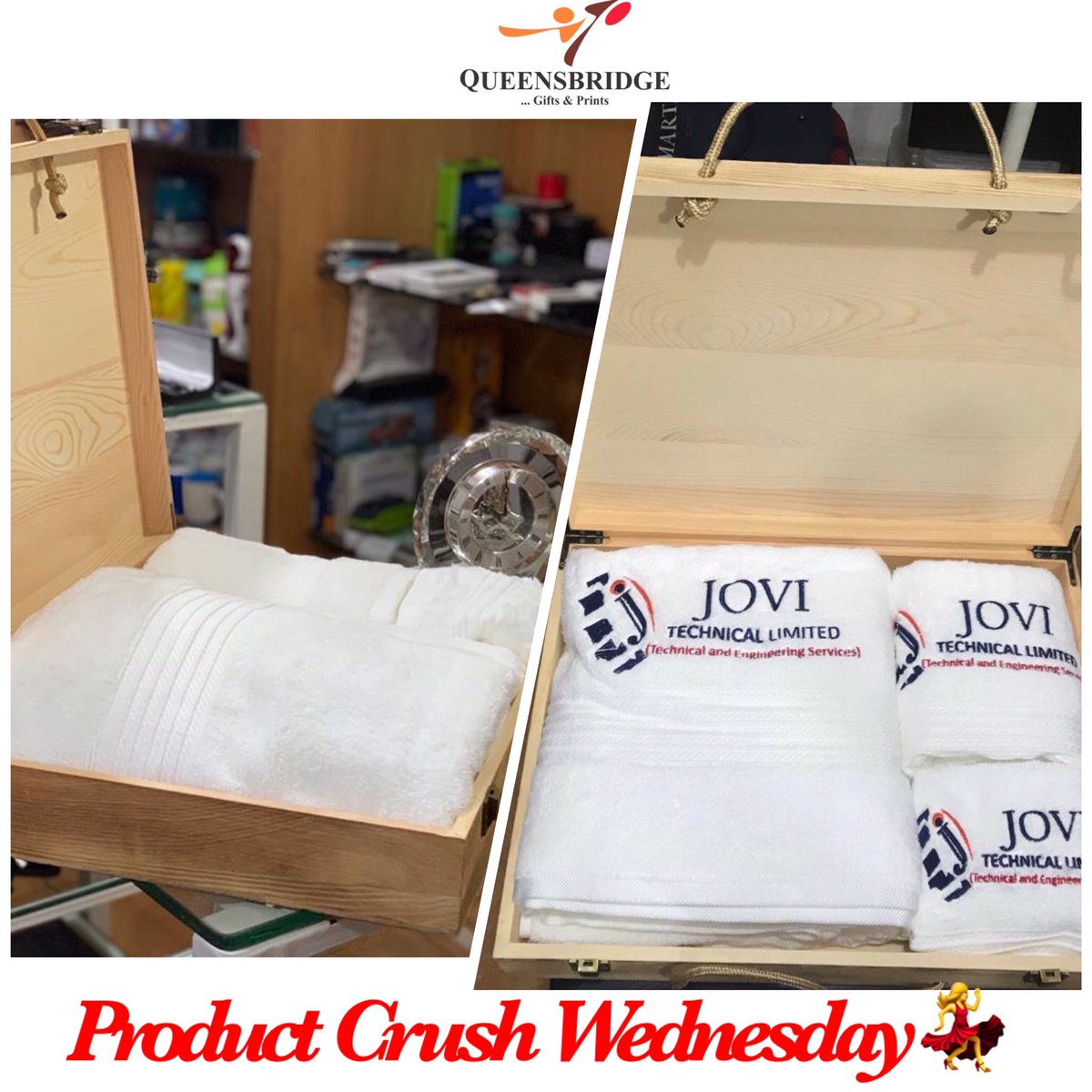 Yaaaaayyyy our product crush Wednesday goes to this beautifully laid 3 piece towel set. Get yourself snuggled up with our neatly woven clean and cozy towel set. 
#queentsbridgenigeria#giftshop#birthdaygift#anniversarygift#weddinggift#coporategift#towel#customizedtowel#