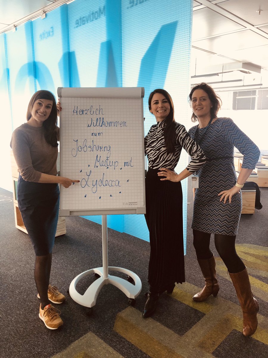 Danke an <a href="/LauraVelikonja/">Laura Velikonja</a> und <a href="/braunschober/">Verena Braunschober</a> für die Einladung zu <a href="/telefonica_de/">Telefónica Germany</a> Vor so vielen coolen Ladies macht das Promoten von „Jobsharing“ nicht nur Spaß sondern vor allem Sinn! Grazie natürlich an <a href="/LydiaAemilia/">Lydia Leipert</a>