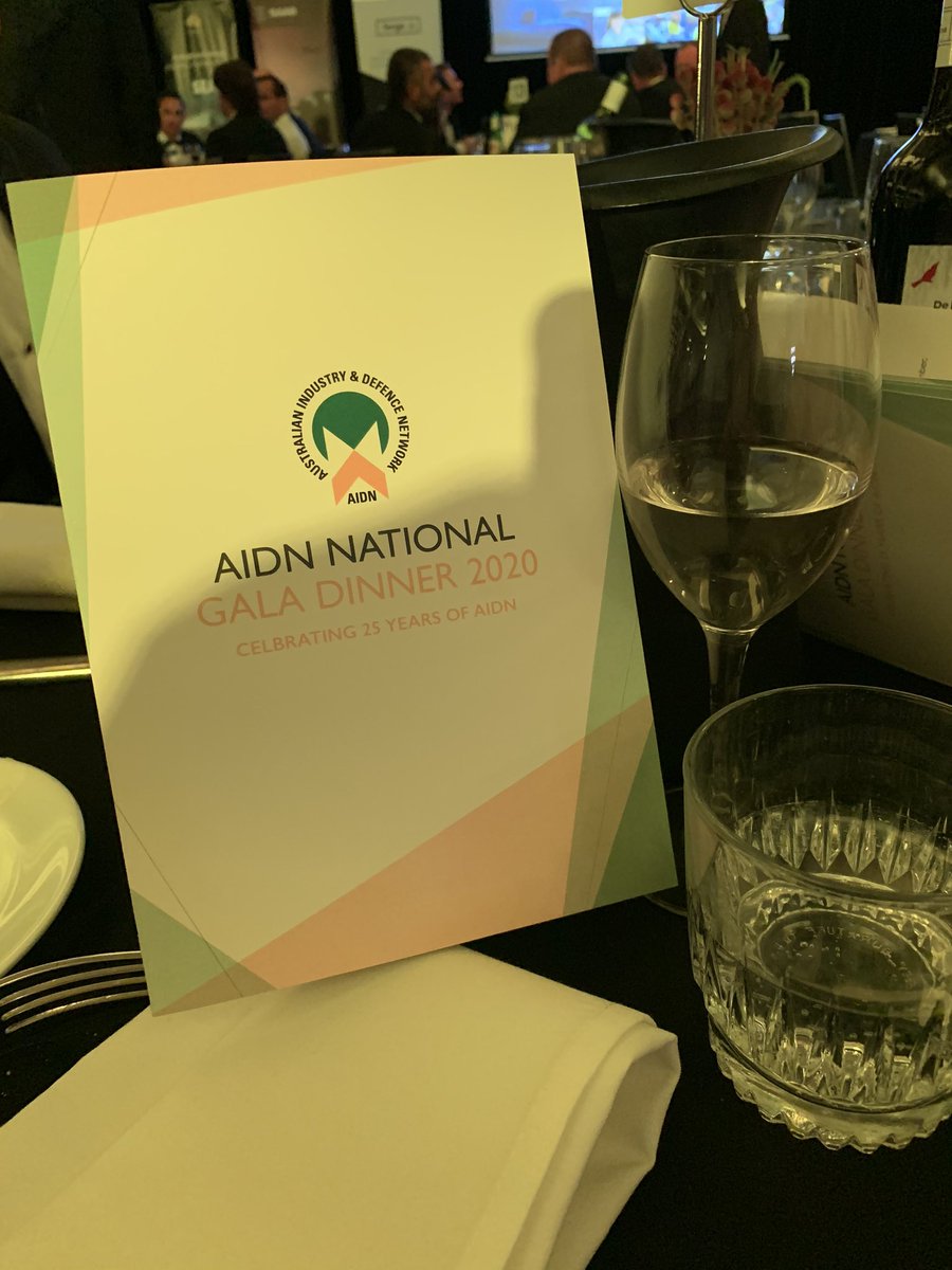 MargCresswell's tweet photo. A great night with my Parbery team at the Australian Industry &amp; Defence Network 2020 Gala Dinner. And loving the RMC Band! #Defence #ParberyConsulting https://t.co/buwRh90jPT
