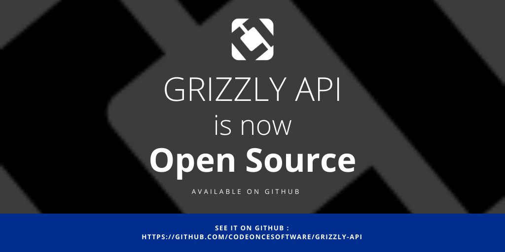 Code_Once_Soft's tweet photo. We are pleased to announce the release of an #opensource version for #Grizzlyapi on #Github. 

Link → https://t.co/tGbcnBz6KR
Clone the repository and follow the instructions !

You can always log-in and try it online on :
Link → https://t.co/58dAFkevEC https://t.co/1cUU9WtuCg