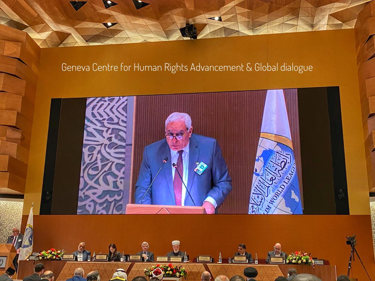 GCHRAGD's tweet photo. The Geneva Centre is following The International conference on Immunizing Youths Against the Thought of Extremism & Violence, organized by the Muslim World League at @UNGeneva
#MuslimWorldLeague
#MWLinGeneva
@MWLOrg_en https://t.co/icVWz7POko