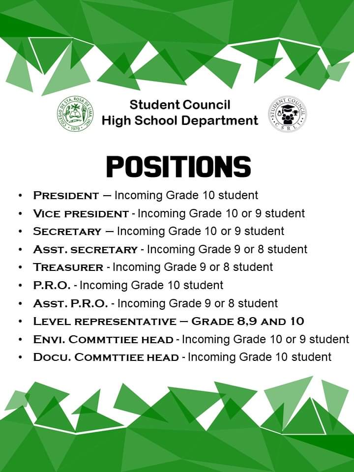 CSRLI_SC's tweet photo. DO YOU HAVE WHAT IT TAKES TO BE THE NEXT LEADER?

Application of Candidacy for S. Y. 2020-2021 (High School Department) is now open from FEBRUARY 20, 2020 to FEBRUARY 24, 2020. Look for Mr. King Arnold Satsatin (Student Council Adviser) AFTER DISMISSAL https://t.co/x24wJ7PH3Y