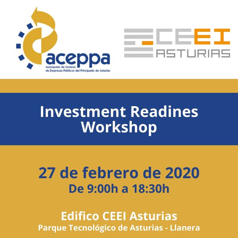 📆 27 de febrero 👉🏼 Taller de preparación para la inversión - Investment Readiness en el <a href="/ceeiasturias/">CEEI Asturias</a>.

Inscripciones antes del 20 de febrero ➡️ bit.ly/38FyYWZ