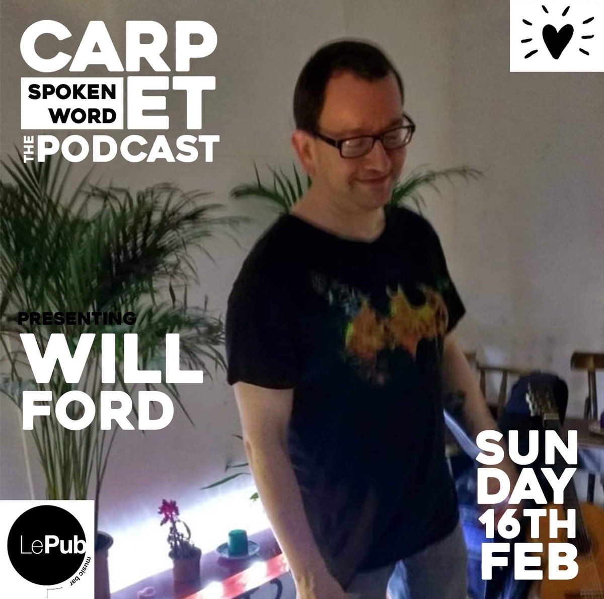 WillDFord's tweet photo. Am on a podcast! From just after 48 minute point. Others are on it too, listen to all of us! Carpe diem  with Carpet, a Live Poets Society
https://t.co/PdXf6mrcnl https://t.co/om6ZSQHWDm