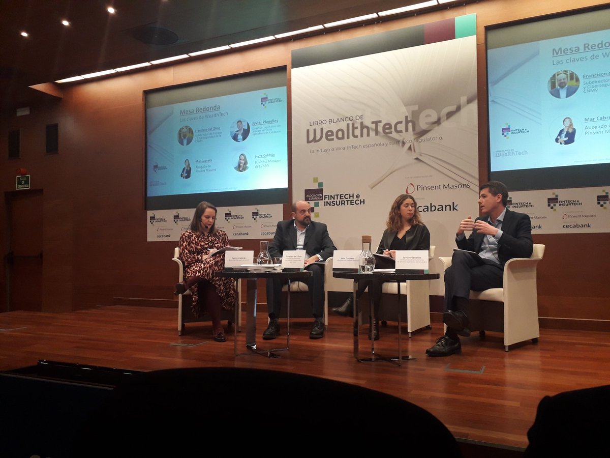 juliocfernan's tweet photo. "Los custodios como @Cecabank aportan garantía a los inversores del sector fintech" Javier Planelles en #libroblancowealthtech de @asocfintechins https://t.co/0YEDtPCPL8