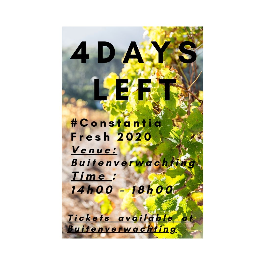 Join us, for Good Food &amp; Wine, at Buitenverwachting, on the 23rd of February 2020, for #ConstantiaFresh. Tickets available at the Buitenverwachting Tasting Room. #ConstantiaWineRoute #BeauConstantia #Food #Wine #1685