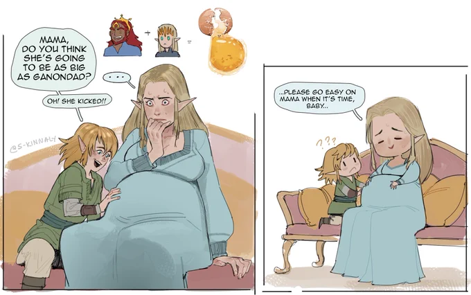 Some more ganondorfxzelda doodles. Based by @FigmentForms Tale of Two Rulers (・ω<)☆ 