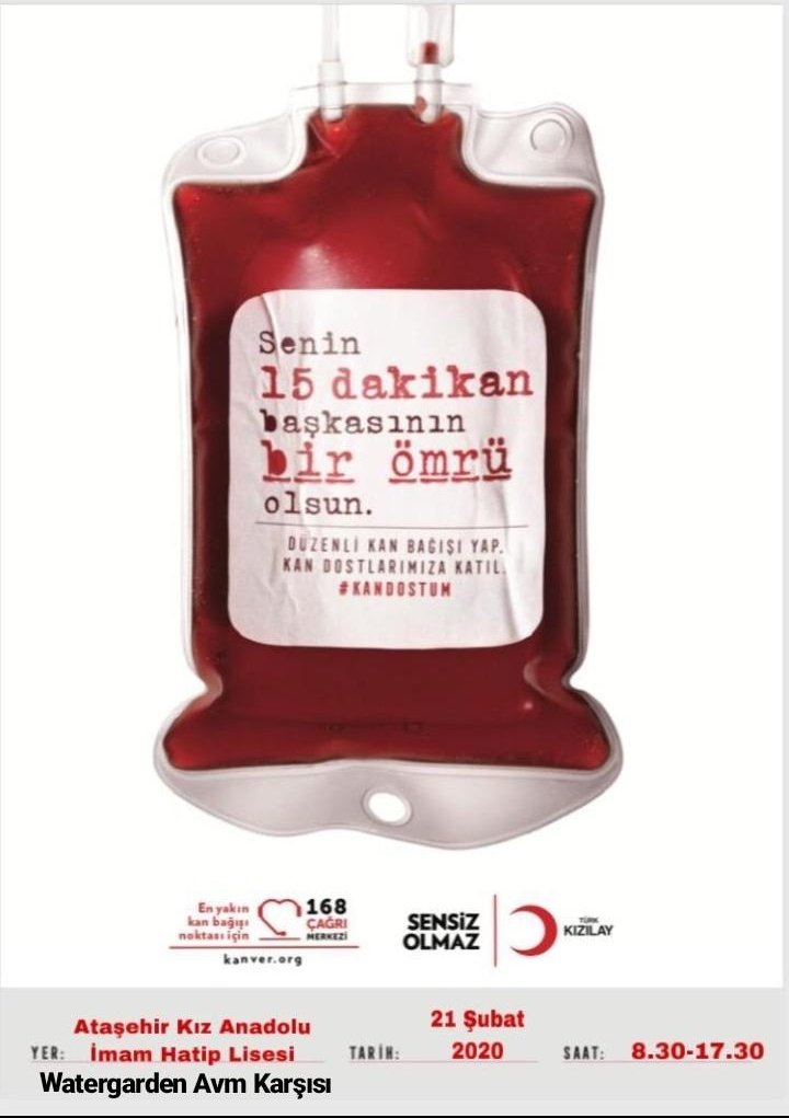 ckpsovlscf's tweet photo. #ataşehirkanbağışı @ziyaselcuk 
@saglikbakanligi @haluklevent @RTErdogan @umuda_kosanlar @Kizilay @ekrem_imamoglu @atasehirbld
@uskudarbld @BY @TC_icisleri @TC_istanbul @trthaber  Senin 15 dakikan başkasının bir ömrü. Kadın erkek 18 yaş üzeri herkesi kan bağışına davet ediyoruz. https://t.co/Y5HaH16E7k