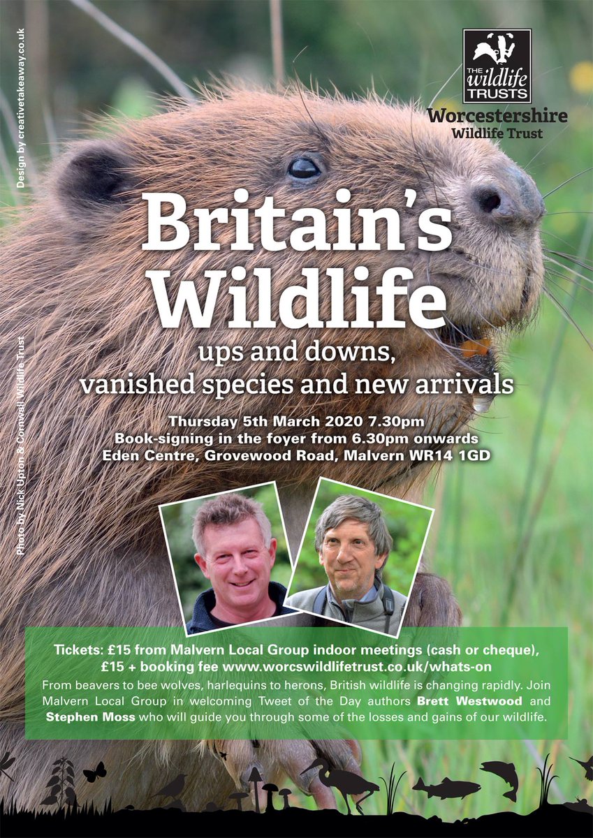 We're really looking forward to hearing <a href="/StephenMoss_TV/">Stephen Moss</a> &amp; #Worcestershire's Brett Westwood talking about the Ups &amp; Downs of UK #wildlife in #Malvern on 5 March. 

Buy your tickets now bit.ly/37CAxnL  

<a href="/allabout3mags/">All About Magazines</a> #WorcestershireHour #MalvernHour