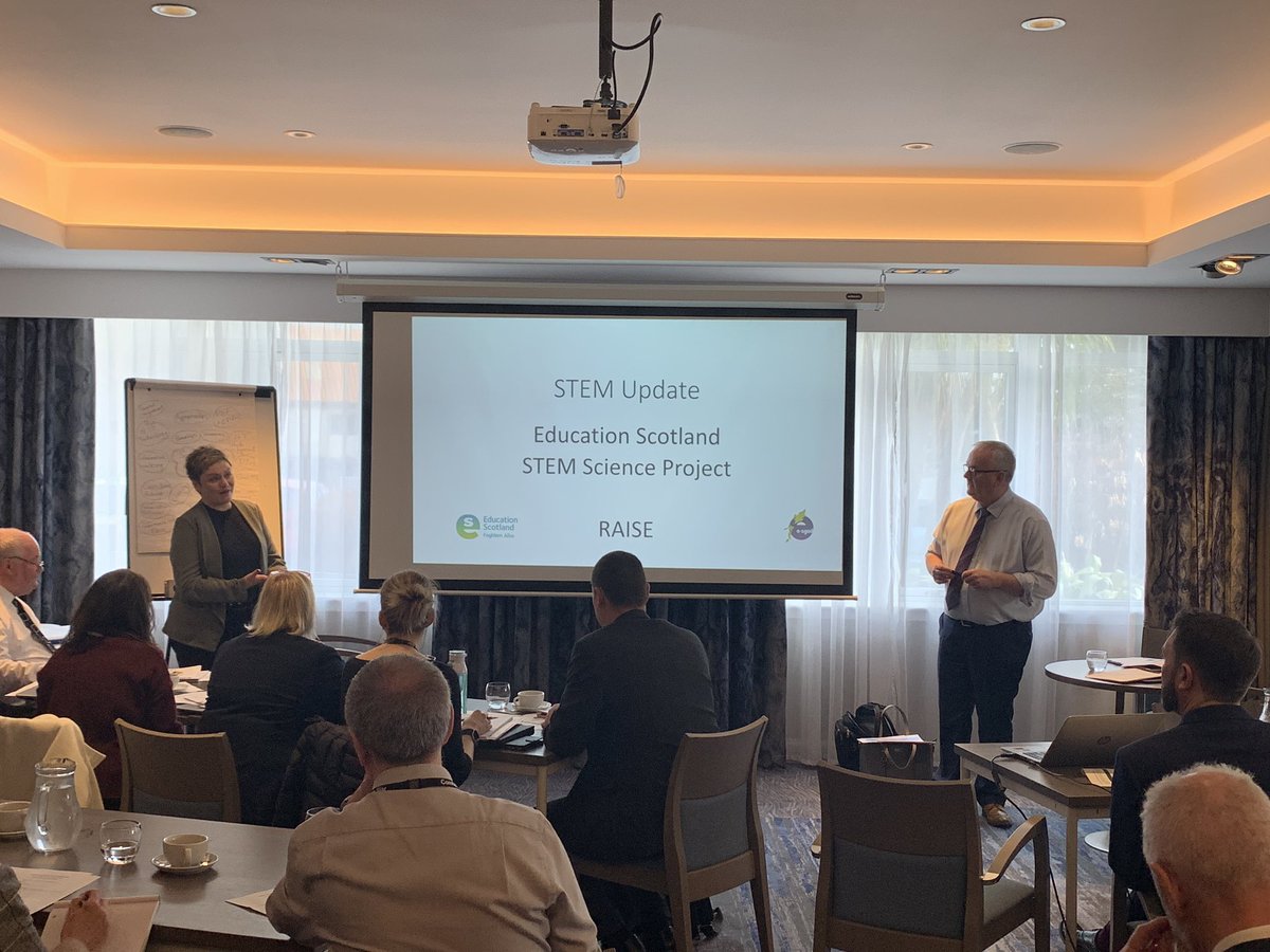 MacleodDonald's tweet photo. Now at #ESSMC20, we have Donald ‘@ramadale’ Macleod from our @eSgoil team and Gayle Duffus from @EdScotSciences and @TWF_Scotland sharing exciting developments about #STEM and #RAiSE. https://t.co/EkTo70kGAu