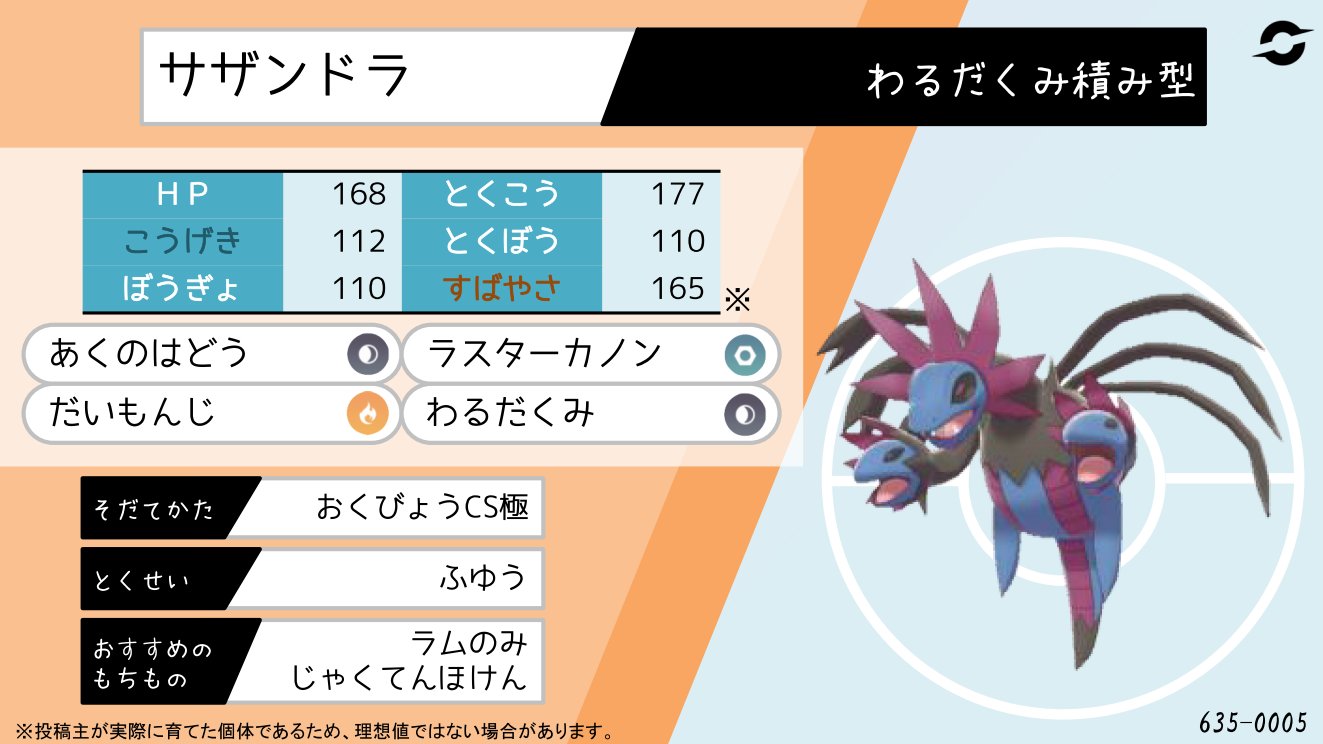 Twitter 上的 てつぼう ポケモン剣盾育成サンプル わるだくみサザンドラ 現環境で竜わざは不要 わるだくみで受けポケモンを強引に突破できる T Co Yo4x3tc956 Twitter
