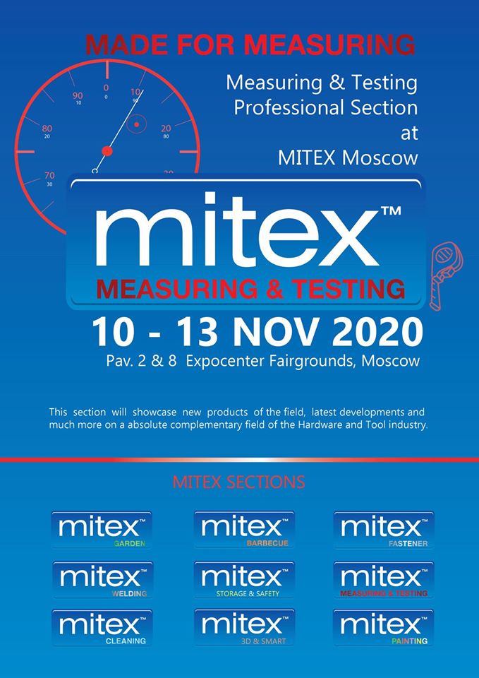 MITEX Moscow 2020 has 9 different sections - one of that sections is MITEX MEASURING &amp; TESTING!

MADE FOR MEASURING!

#MITEX #MITEXMoscow2020 #9DifferentSections #Euroexpo #MoscowRussia #ToolsAndHardware #MITEXMeasuringAndTesting #MadeForMeasuring #MITEXFairs