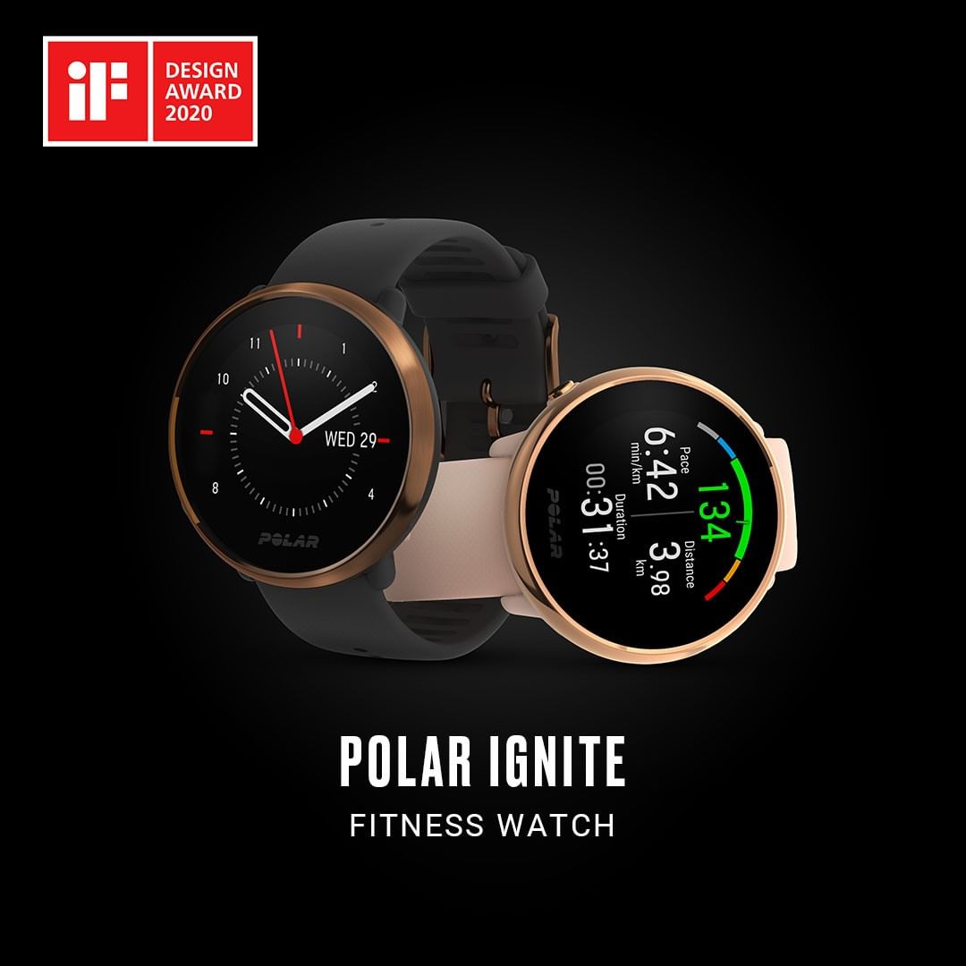 Award winning design. 🏆

We're happy to announce that our #PolarIgnite has won the <a href="/iFDESIGNAWARD/">iF DESIGN</a> for 2020! 🏅🎉

Find out more 👉🏻 polar.com/ignite 
#BecomeYourPotential