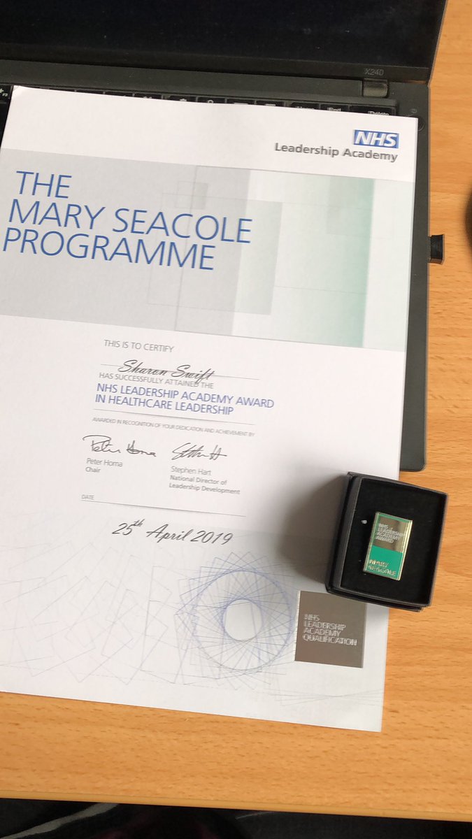 Sharonswift19's tweet photo. Just received my Mary Seacole Programme certificate and badge! @WWLNHS @wwl_staffeng #proud moment! 😊 https://t.co/YFb706Cj7A
