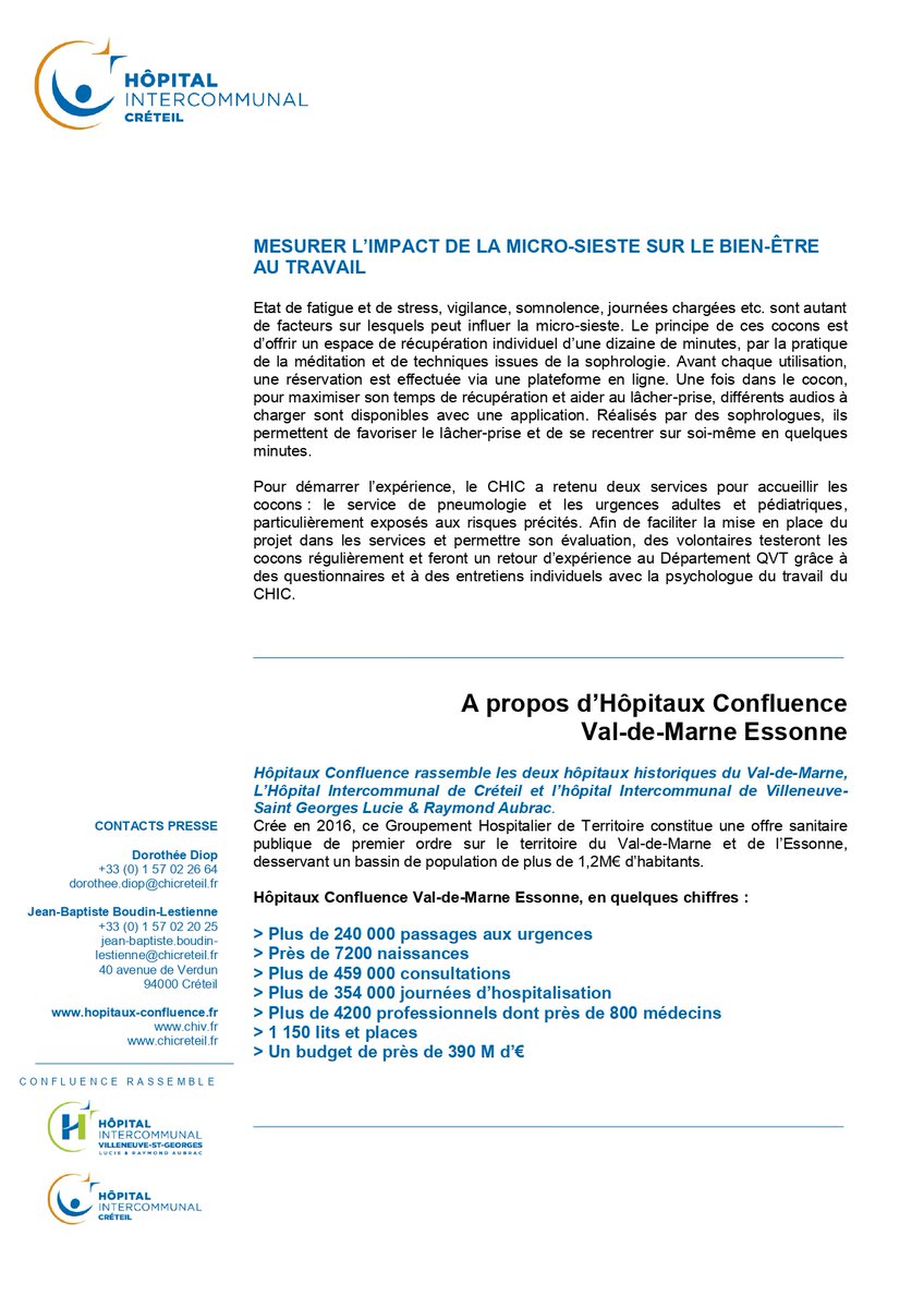 NapandUp's tweet photo. Nap&Up a installé ses #cocons à #sieste au sein de @H_Confluence dans le service des urgences et de pneumologie! 🩺
Cette initiative s'accorde parfaitement dans un environnement où les journées de travail sont particulièrement chargées. ⚡️
#insiestewetrust #qvt #hopital https://t.co/saiHuv0ocg