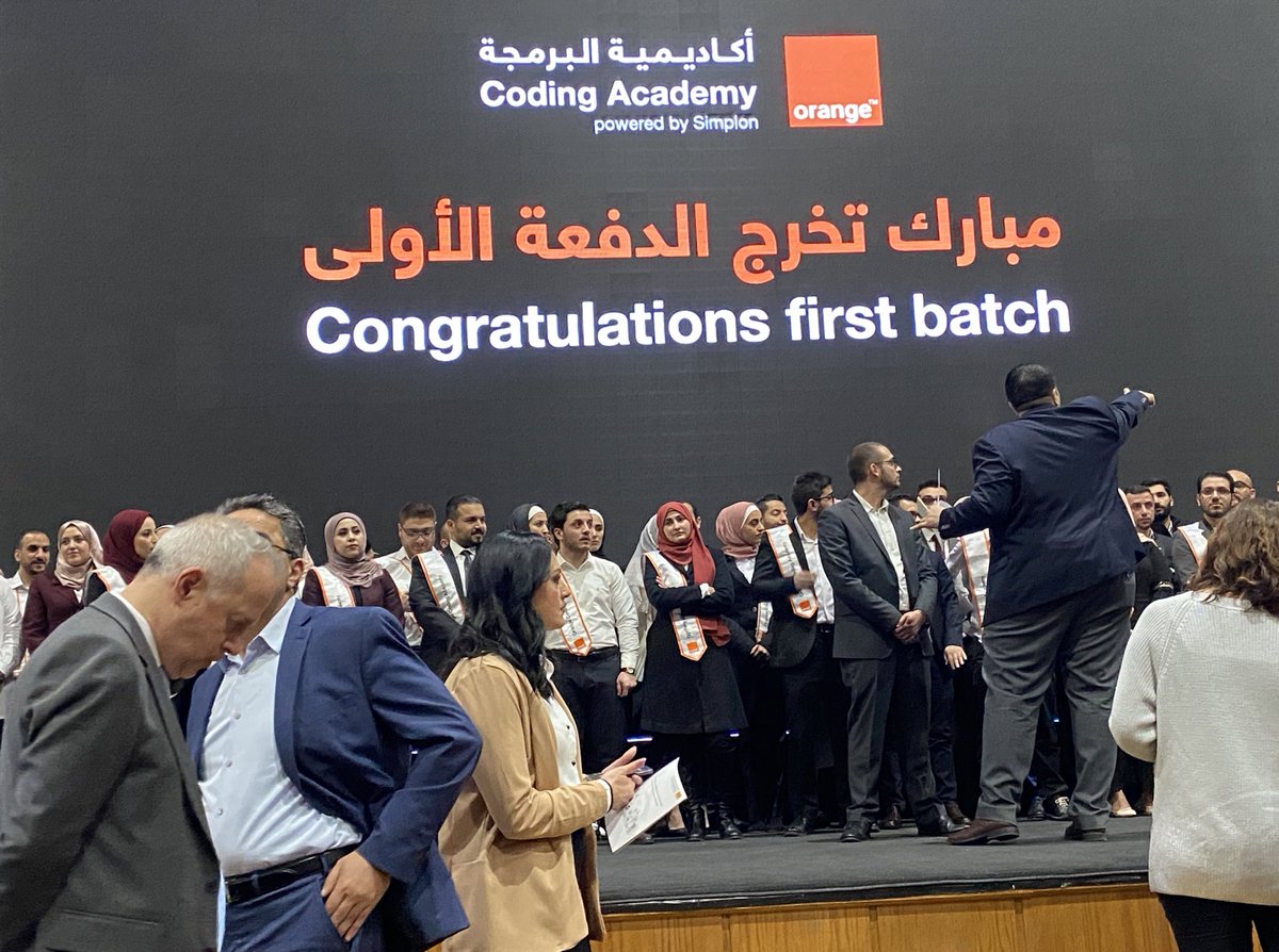 inspirejordan's tweet photo. Happy to be a part of #codingacademybyorange initiative, congratulations to all the graduates #codingacademyfirstbatch #ammanjordan https://t.co/kt2YTVTADS