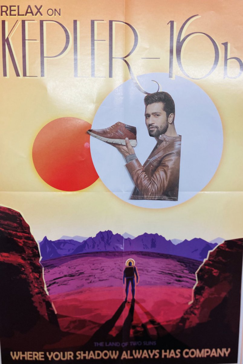 BecauseImAritra's tweet photo. When you send @vickykaushal09 to Kepler 16b with a @Red_Chieftians shoe. 🔥
Customising Posters Like a Pro😂
#level101 #lit #VickyKaushal https://t.co/TfjvZwLoH7