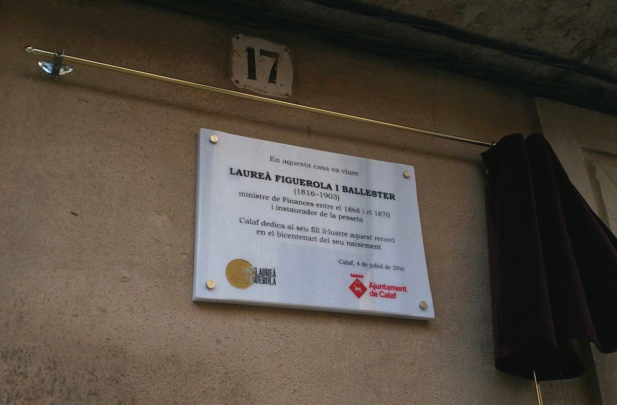 turismecalaf's tweet photo. 🖋️𝓒𝓪𝓵𝓪𝓯𝓲𝓷𝓼 𝓲𝓵·𝓵𝓾𝓼𝓽𝓻𝓮𝓼 🖋️
Laureà Figuerola i Ballester (1816 - 1903) va ser l'instaurador de la #pesseta.
⏳Al 1868 és elegit ministre de Finances del govern provisional. En aquell moment circulaven diferents monedes a l’Estat espanyol... ⬇️continua llegint⬇️ https://t.co/5i3g0Fp2E1