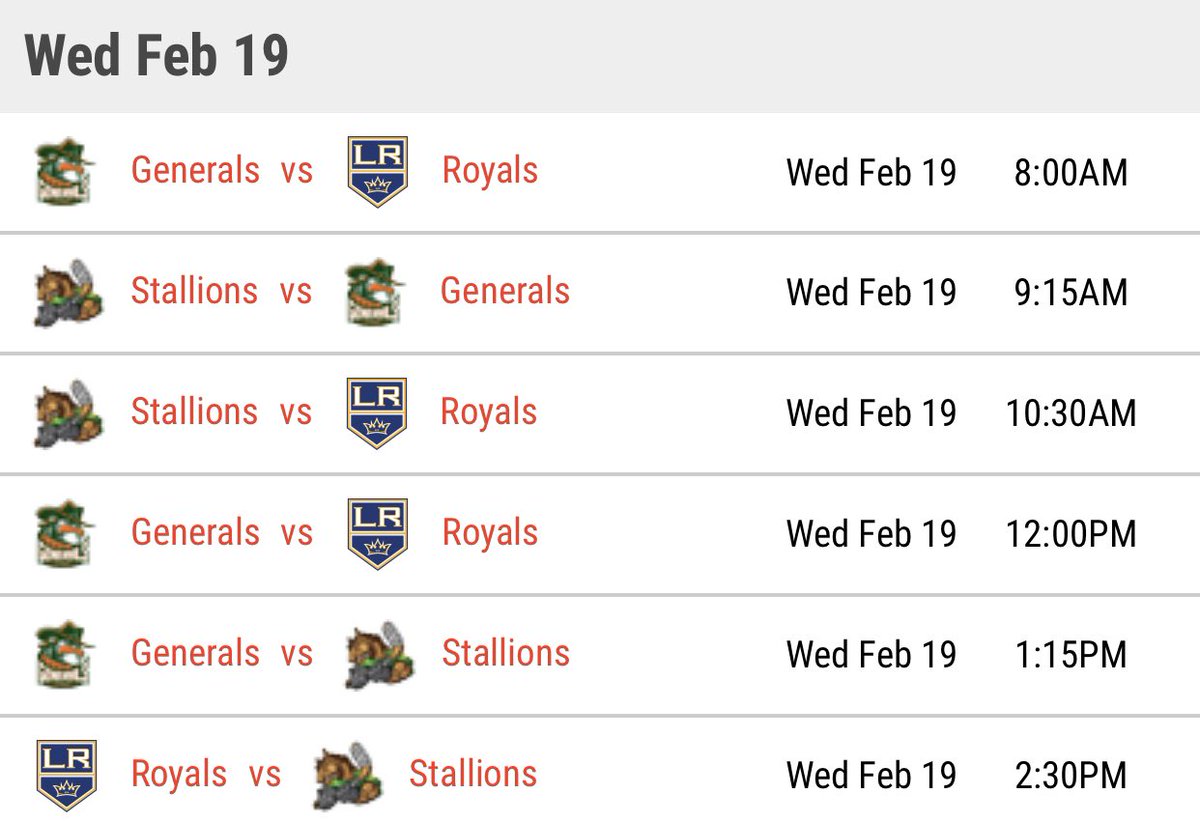 Check out the schedule for today’s #CPJHL West Division Showcase, hosted by the <a href="/LangtonJrHockey/">Langton Royals Jr Hockey Club</a>!
