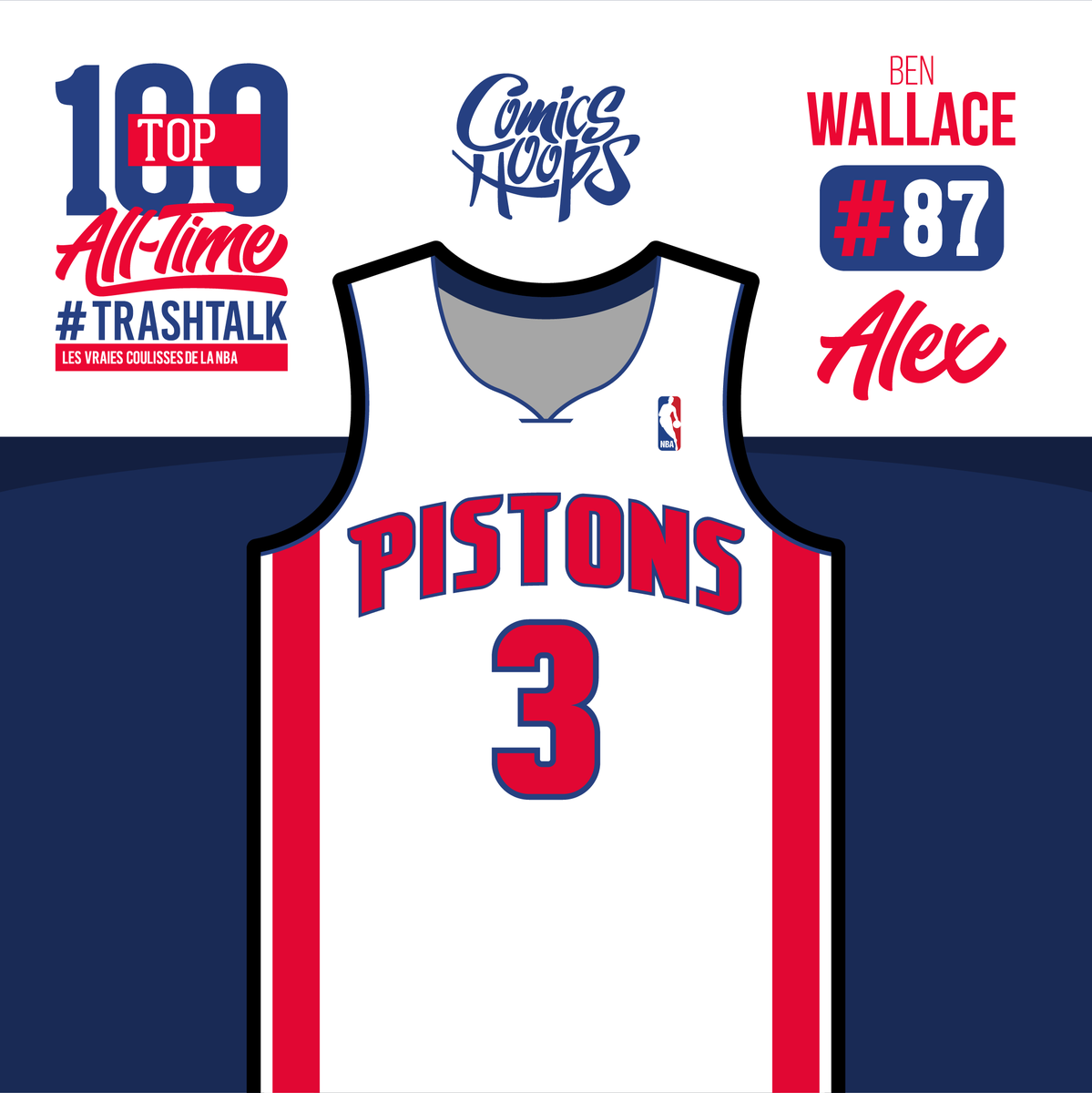 ComicsHoops's tweet photo. #NBATop100AllTime #Trashtalk Mister Ben Wallace et sa magnifique afro son Γ l'honneur aujourd'hui, joueur mythique des #Pistons de #Detroit ! #Top100NBA #Top100Trashtalk #NBA #ComicsHoops #BenWallace #FearDaFro @Fear_DaFro @DetroitPistons @DetPistonsFR @PistonsFR @ABallNeverLies https://t.co/dAbbvXDjcn