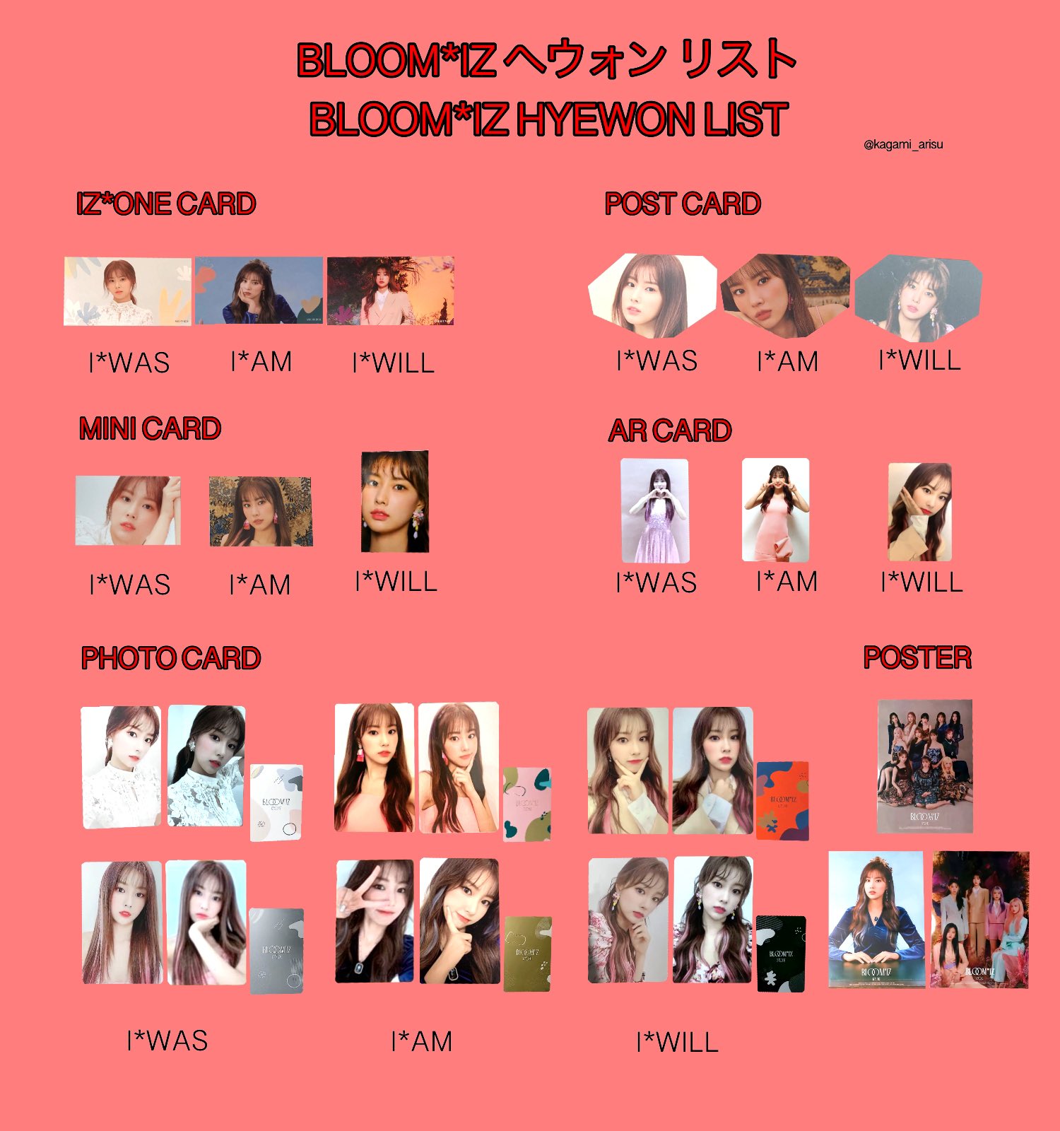 IZ*ONE ウォニョンBLOOM*IZ トレカ コンプ K-POP・アジア IZ*ONE ウォニョンBLOOM*IZ トレカ コンプ K-POP・アジア