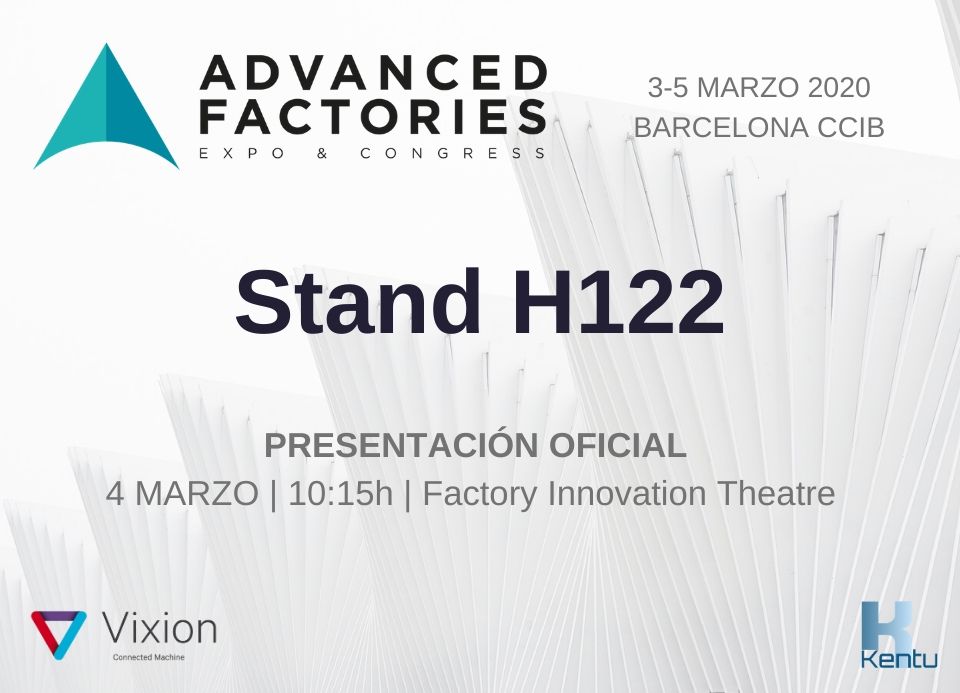 No os perdáis del 3 al 5 de marzo el #AF2020. 
Os esperamos en el stand H122 en colaboración con KENTU. 🤖💡
#Industria40 #FábricaConectada
bit.ly/38JAxTQ