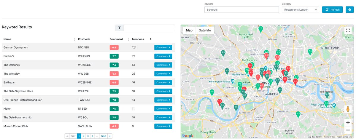 SentimentSearch (@sentimentsearch) on Twitter photo Most mentioned restaurant for 'Schnitzel' in London <a href="/thegermangym/">GermanGymnasium</a> <a href="/JB_Requien/">JeanBaptiste Requien</a> <a href="/mfarquhar/">Michael Farquhar</a>. German Gymnasium also ranked 22nd for the best ambience in London!
Get in touch for a free trial! prithvi@sentimentsearch.com
#operationalEXCELLENCE #insights #restaurants #sentiment #ai Most mentioned restaurant for 'Schnitzel' in London <a href="/thegermangym/">GermanGymnasium</a> <a href="/JB_Requien/">JeanBaptiste Requien</a> <a href="/mfarquhar/">Michael Farquhar</a>. German Gymnasium also ranked 22nd for the best ambience in London!
Get in touch for a free trial! prithvi@sentimentsearch.com
#operationalEXCELLENCE #insights #restaurants #sentiment #ai
