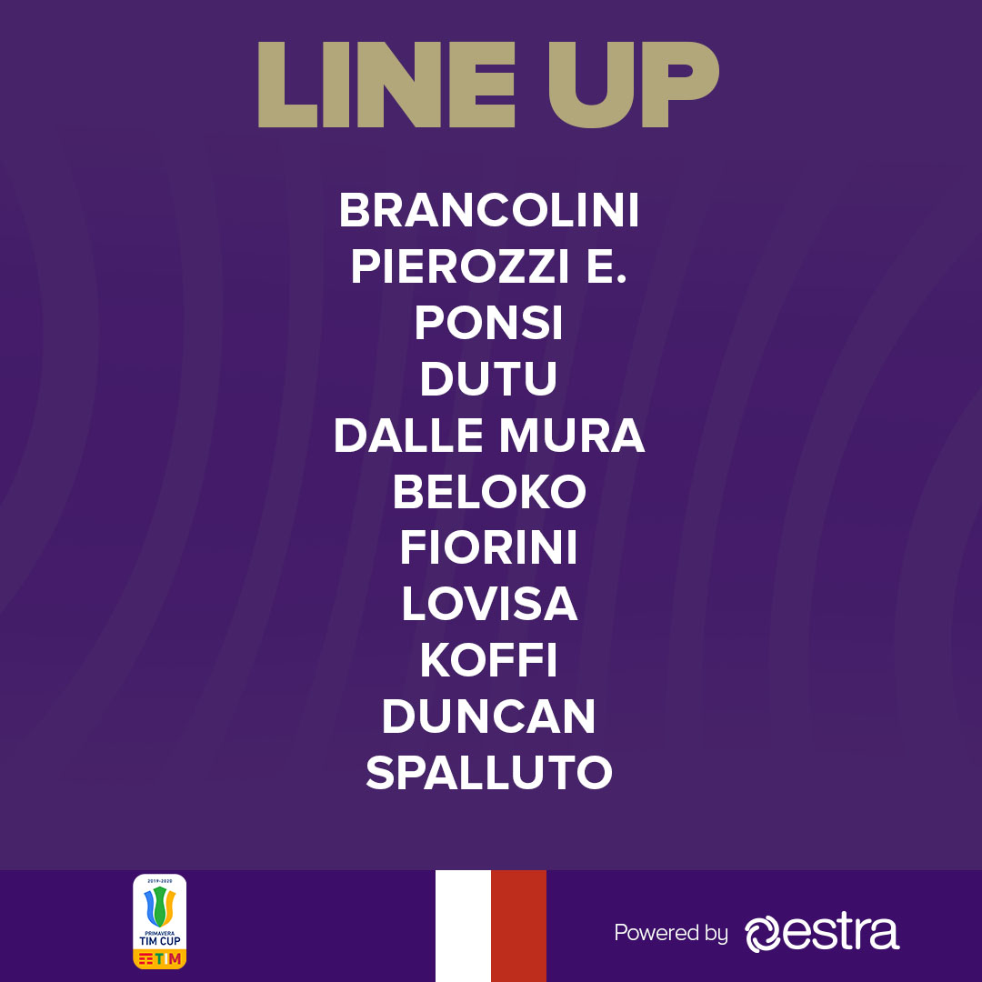 acffiorentina's tweet photo. ⚽️ #JuveFiorentina ore 14.30
👥 L' #11Viola in campo
📺 https://t.co/rI7eUxsbJG 
#PrimaveraTimCup
#ForzaViola https://t.co/p5WUNwYIee