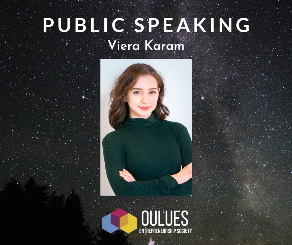 Viera is the speaker of the Public Speaking workshop. She has a long experience including hosting a Youtube channel, moderating live events and being a backstage host of Polar Bear Pitching for the last 3 years. Registration closes on 23.2.#humanaccelerator2020 #Oulues