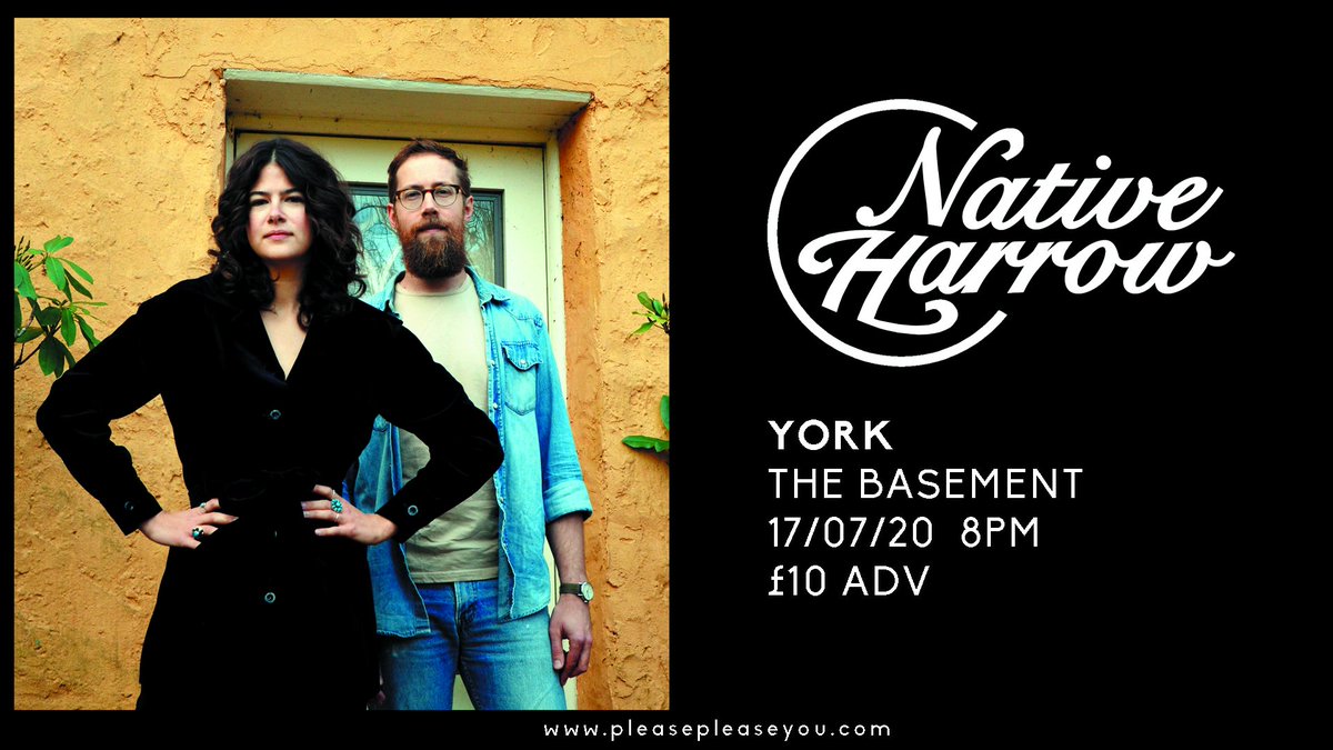Yay! Our postponed gig with Lyndell, PA, <a href="/LooseMusic/">Loose Music</a> duo @nativeharrow at <a href="/TheBasementYork/">The Basement</a> will now take place on Fri. 17th July.
Great 70s west-coast singer-songwriter/Laurel Canyon sounds!
All tickets remain valid but if you do need yer money back contact your point of purchase