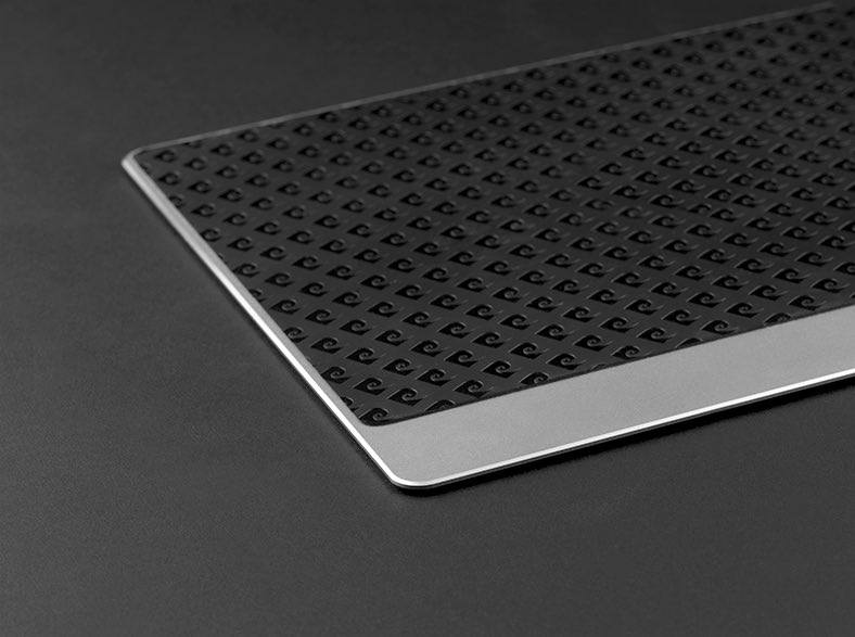 PierreCardinUK's tweet photo. Make any #workspace more compelling with the Exclusive Mouse Mat. As the ultimate premium desktop accessory, the Exclusive Mouse Mat is resplendent in black and chrome and makes the perfect addition to any #desk - https://t.co/XgRBVNwRzq https://t.co/qsOD3FZN9J