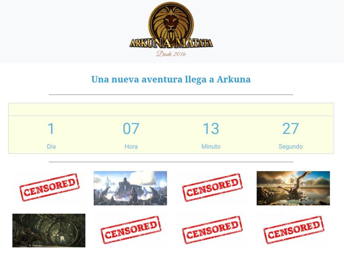 Arkuna_Matata's tweet photo. Β‘Atentos! Una nueva aventura llega a #ArkunaMatata en breve...
#arkunamatata #ark #playark #pcgaming #survivetheark #instagaming #arkgenesis #arktheisland #arkthecenter #arkragnarok #arkschorchedearth #arkaberration #arkvalguero #arkextinction #gamer #gaming https://t.co/fk8xT7UW0i