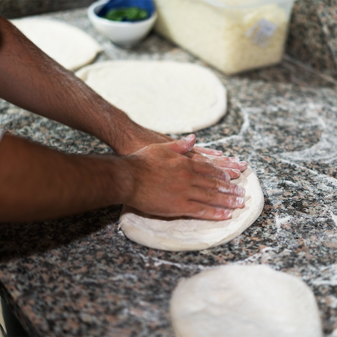PregoHowth's tweet image. The secret to a great pizza is all in the dough!