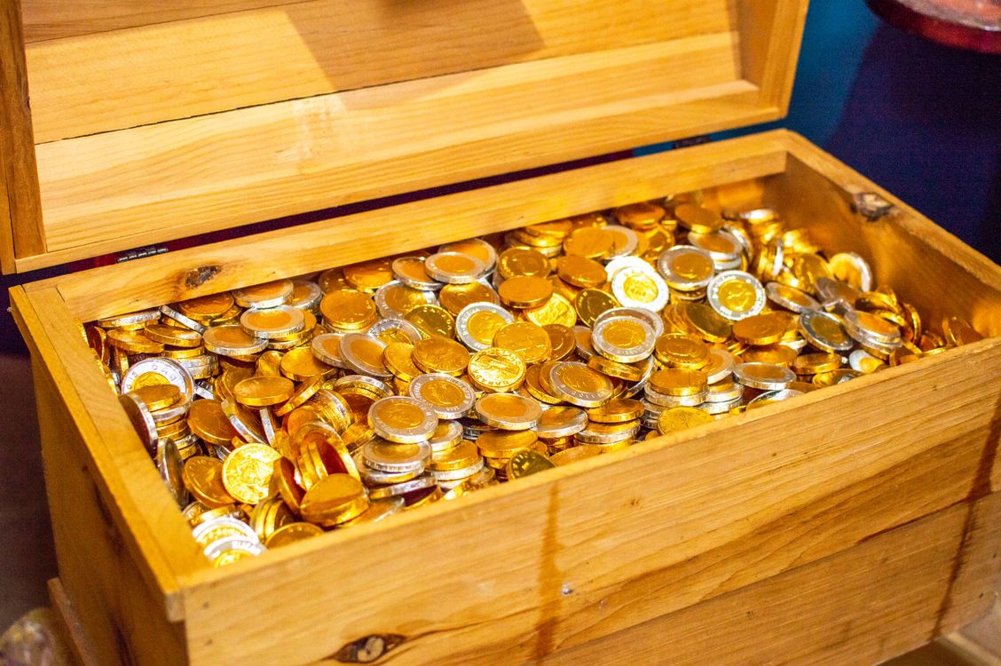 Our Treasure chest full of chocolate toonies!