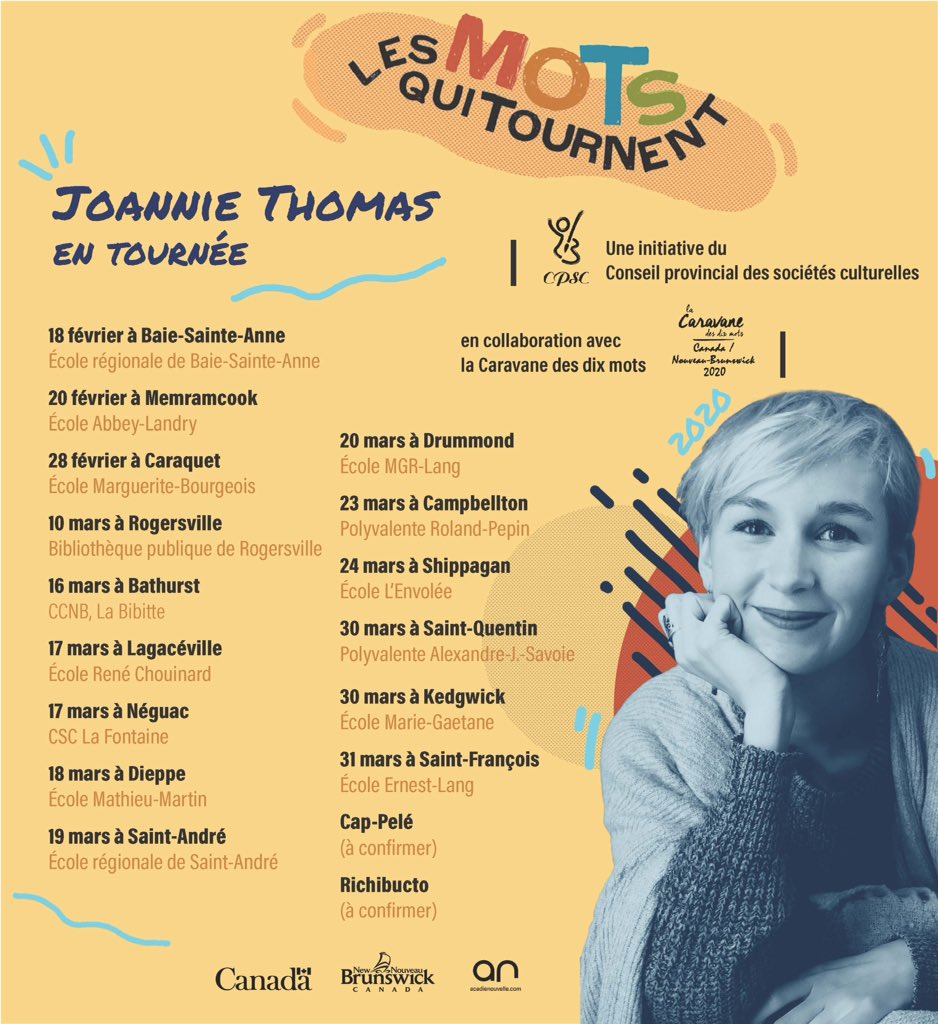 SCVM_MEMRAMCOOK's tweet image. La Société culturelle reçoit l'artiste Joannie Thomas grâce à l'initiative de Conseil provincial des sociétés culturelles.