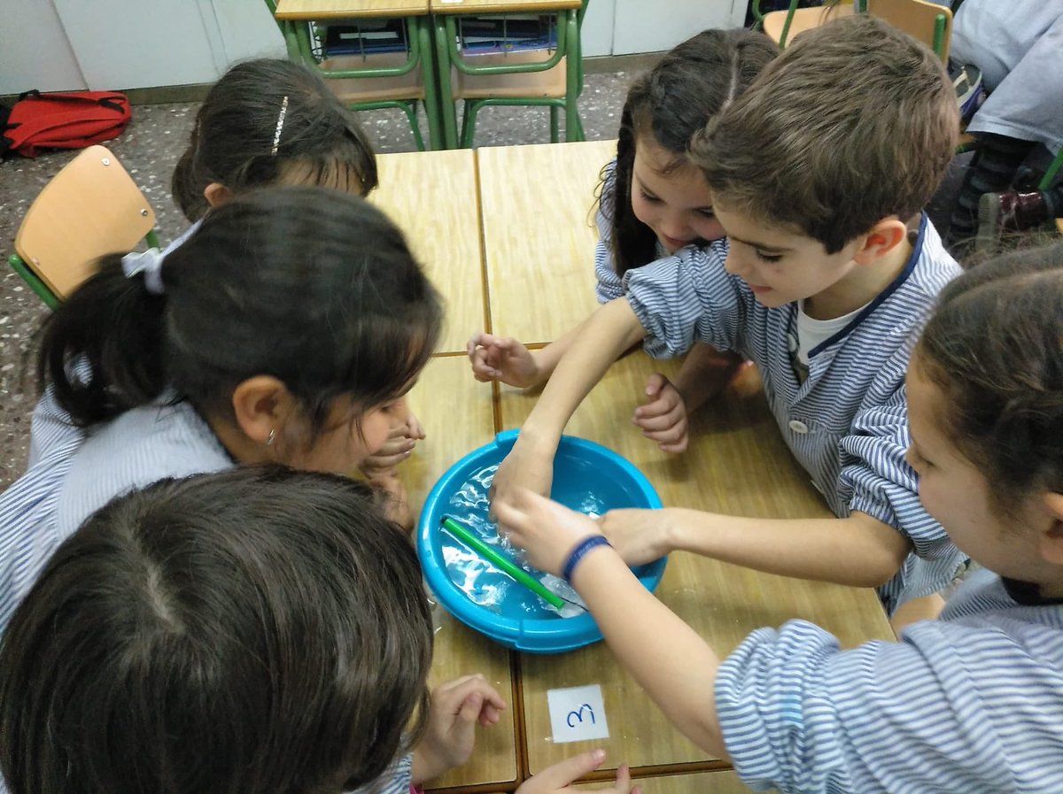 Segon de primària fent experiments amb aigua. Quins objectes suren? #lestoprojectes