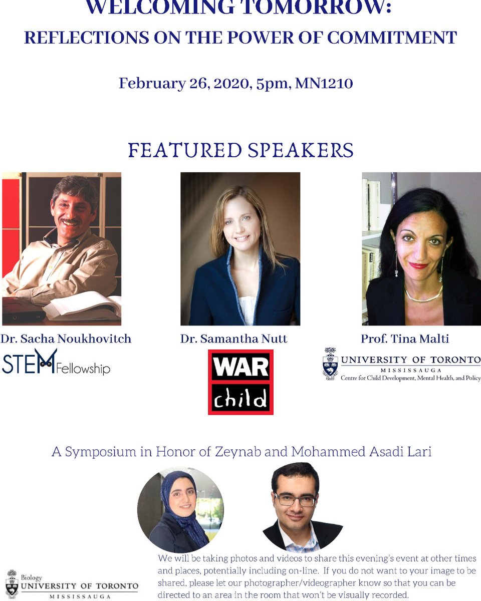 UTM Biology (@utmbiology) on Twitter photo Please share/RT
You are all invited to our Symposium on Feb 26, 5pm MN1210
Prof. Tina Malti <a href="/SEDILab/">SEDI Lab at UTM</a> will speak about her work @ Centre for Child Development, Mental Health and Policy at <a href="/UTM/">U of T Mississauga</a>
#children
#kindness Please share/RT
You are all invited to our Symposium on Feb 26, 5pm MN1210
Prof. Tina Malti <a href="/SEDILab/">SEDI Lab at UTM</a> will speak about her work @ Centre for Child Development, Mental Health and Policy at <a href="/UTM/">U of T Mississauga</a>
#children
#kindness