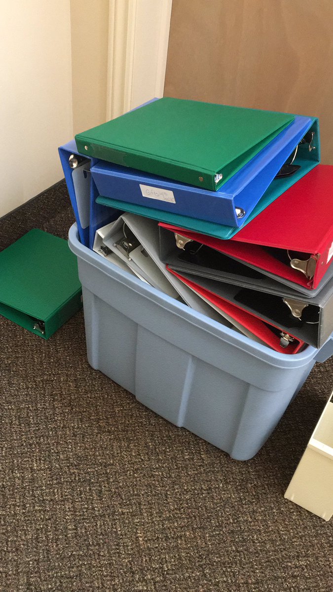 We are doing some Spring Cleaning - Does anyone need used binders? (all sizes) They are free &amp; ready for pick-up to anyone who wants them. #reduce #reuse #recycle