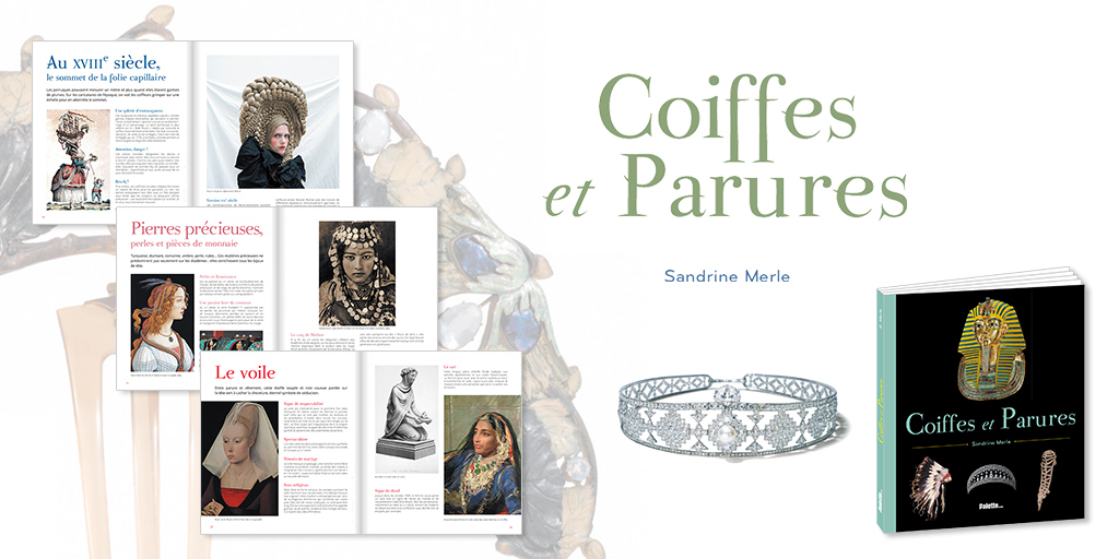 Coiffes et Parures de <a href="/sandrinemerle/">Sandrine Merle</a> offre un panorama subjectif des bijoux de tête à travers les civilisations, l’art et l’histoire. Un défilé de couronnes, perruques, ornements… des plus surprenants aux plus prestigieux. bit.ly/38MKvnu #coiffe #parure #bijou #couronne