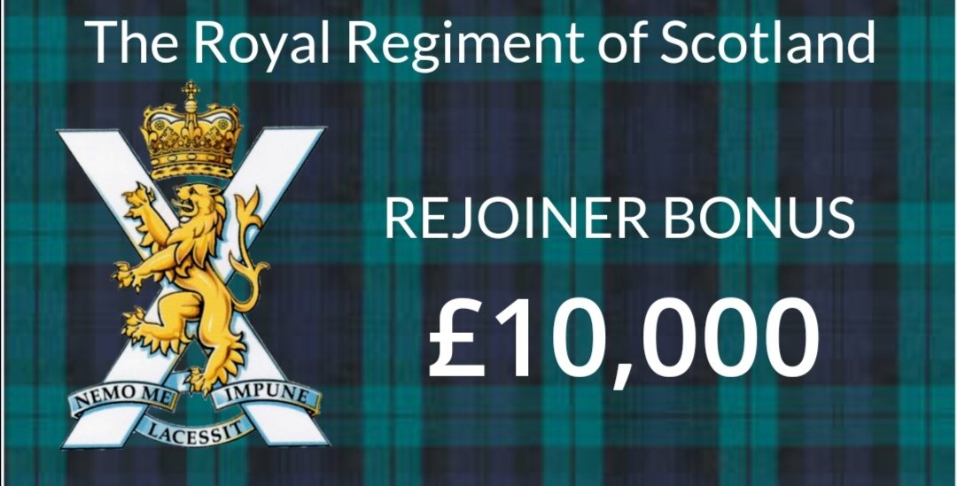 The Royal Regiment of Scotland value the contribution of ex-service personnel. The regiment welcome all applications to rejoin and have a £10,000 rejoiner bonus for Pte to Cpl rejoiners. Why not contact us on 0131 310 5673, Join@the-scots.co.uk or via the page. #WeAreInfantry