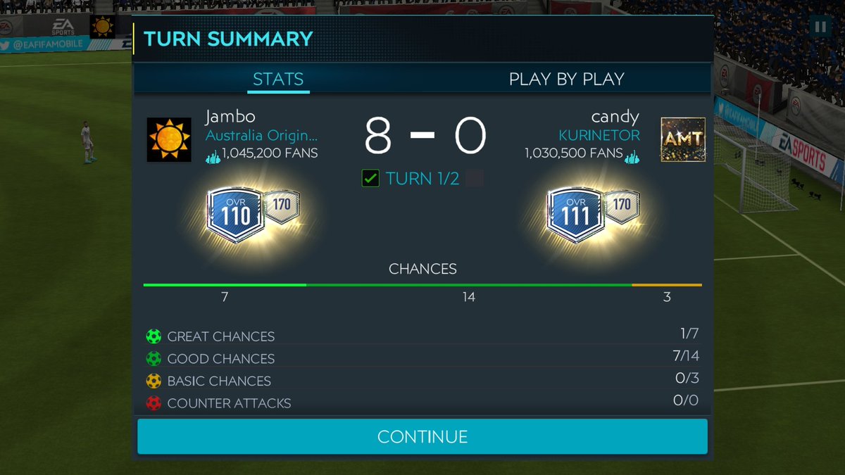 fifafunmobile's tweet image. Omg @EAFIFAMOBILE , I&apos;m not the best player and most of the time I suck at VSA H2H and any tournament style event. But this is ridiculous 1 goal from 7 great chances. Alli Cam 94ovr missed every shot from in front. I am furious 😵😠 #gameplayissues