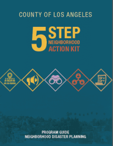 ReadyLACounty's tweet photo. #ReadyLACountyDisasterFact: Did you know that 70%-95% of disaster victims are rescued by their neighbors? Prepare for any future emergency alongside your neighbors with the @CountyofLA‘s #5Step Neighborhood Action Kit! 
Download here:https://t.co/OUpZtyuRZ3 https://t.co/x9eqX0Y4JI