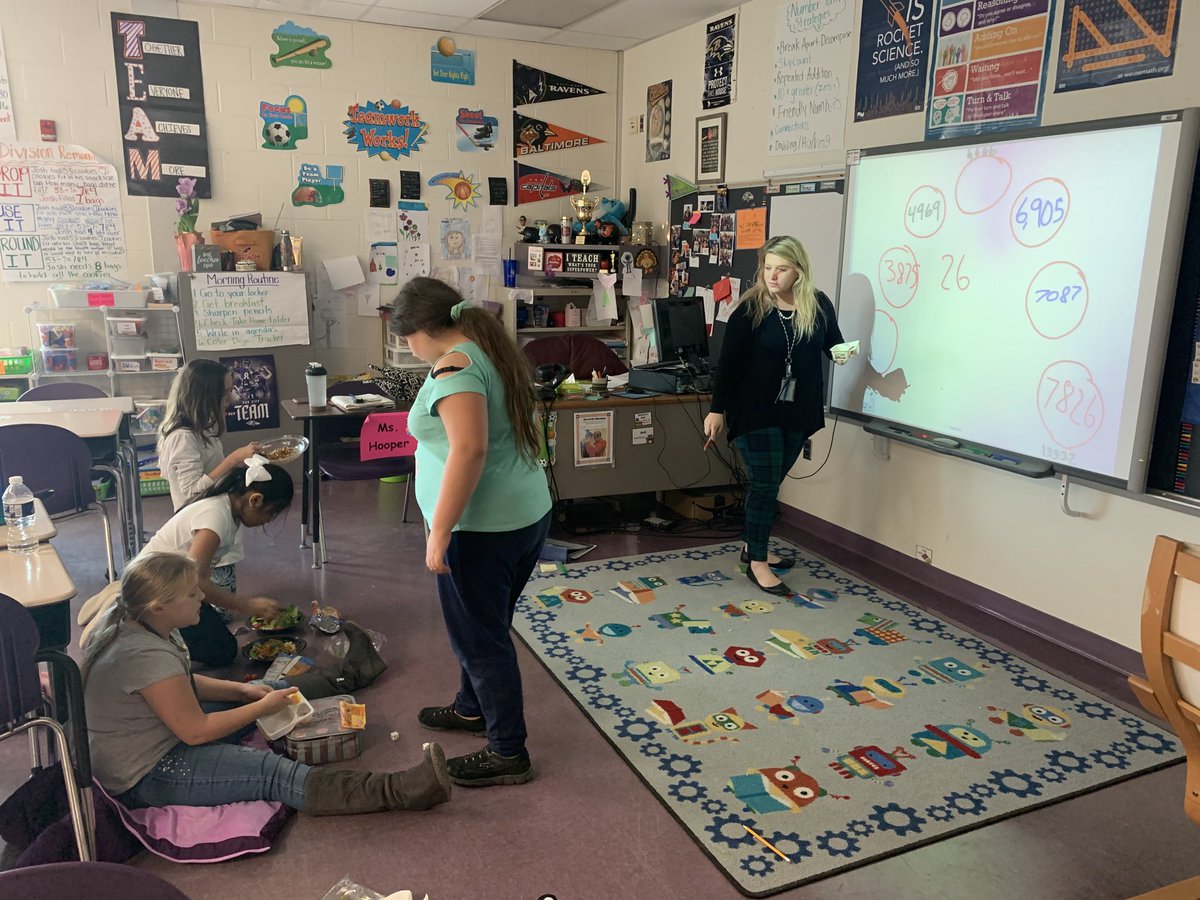 Student teaching intern, Ms. Hooper, goes over an beyond to build relationships with students while boosting their academic skills! #aacpsawesome