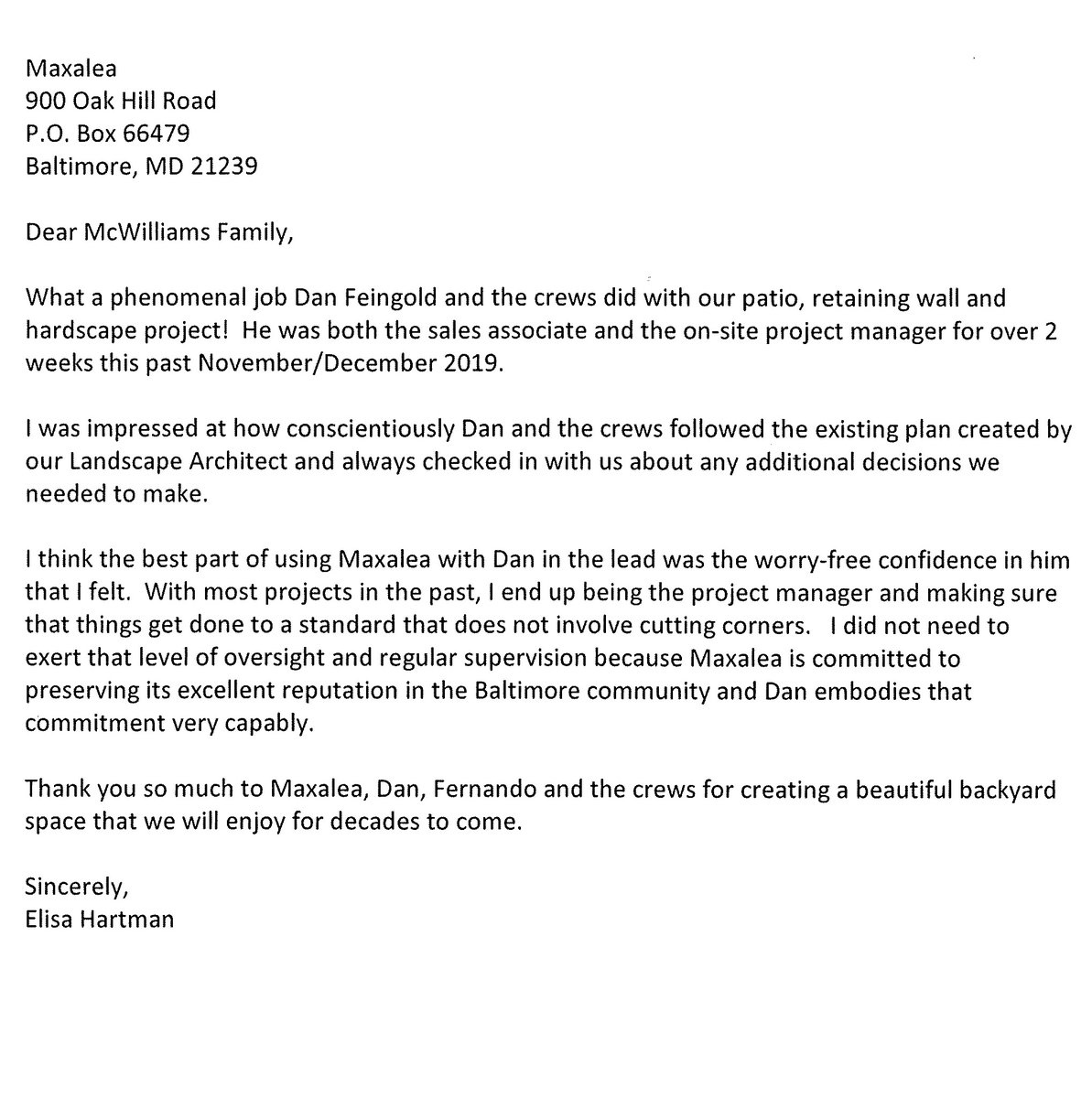Maxalea_Inc's tweet photo. What a wonderful letter we received from a happy client about a recent backyard renovation project! https://t.co/pOaZ9nZIS9