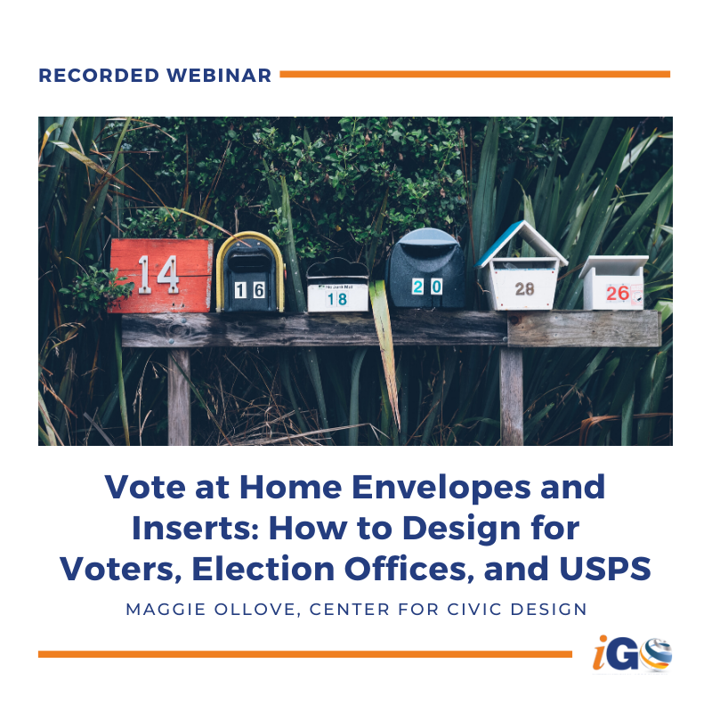 Are you updating or re-designing your vote-by-mail package? Join Maggie Ollove in this recorded webainr as she suggests tips for small changes that can make a big difference in getting a ballot to a voter and then back to the election office safely. ow.ly/HQTB50yovJH